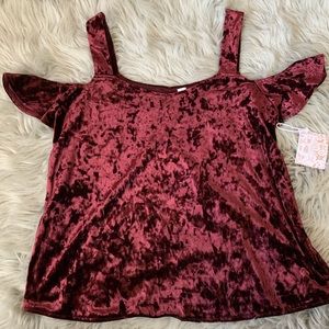 Velvet Cold Shoulder Tank